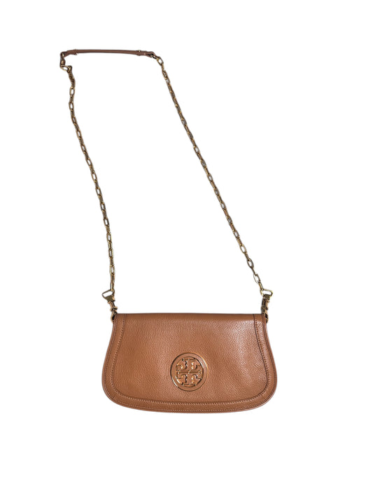 Tory Burch Tan Leather Amanda Logo Crossbody Bag