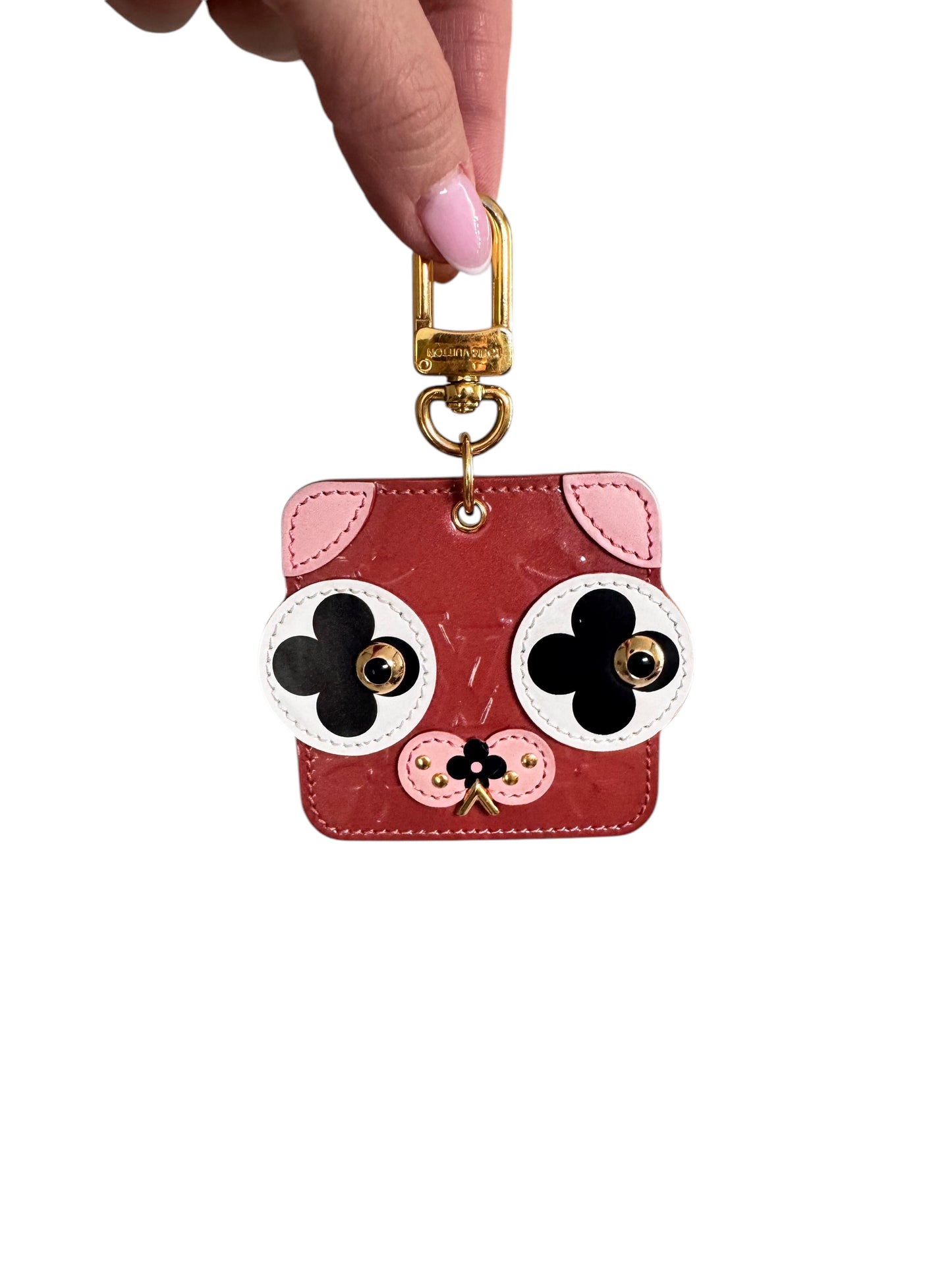 Louis Vuitton Vernis Porte Cre Animal Face Bag Charm 2018