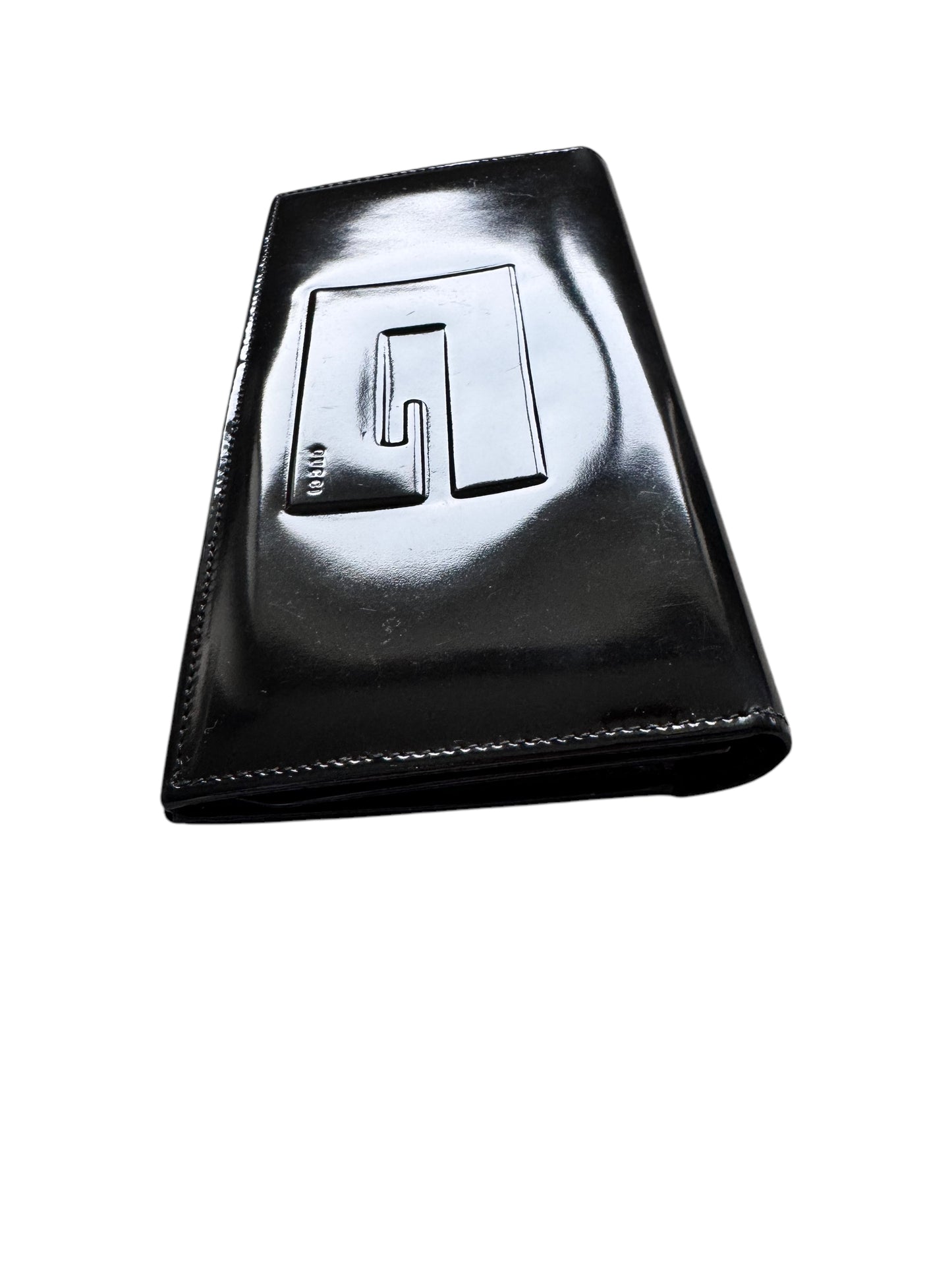 Gucci Patent Leather Vintage Long Wallet - Black