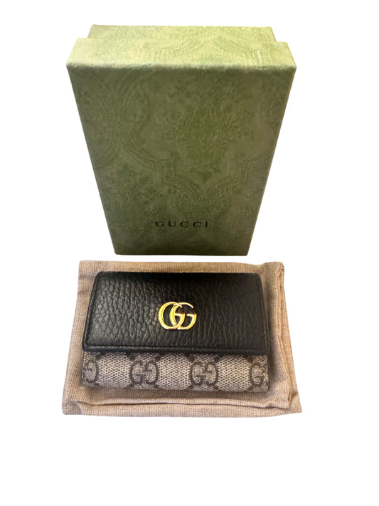 Gucci Canvas/Leather GG Logo Supreme 6 Ring Key Case