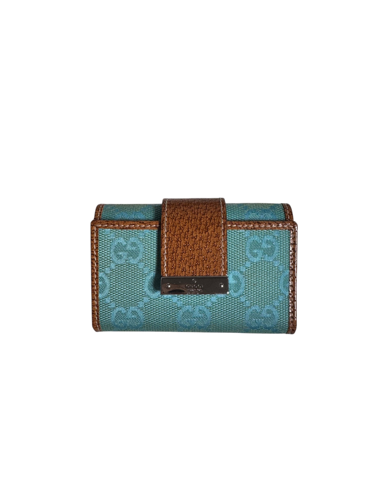 Gucci Canvas 6 Ring Key Case (Brown/Blue)