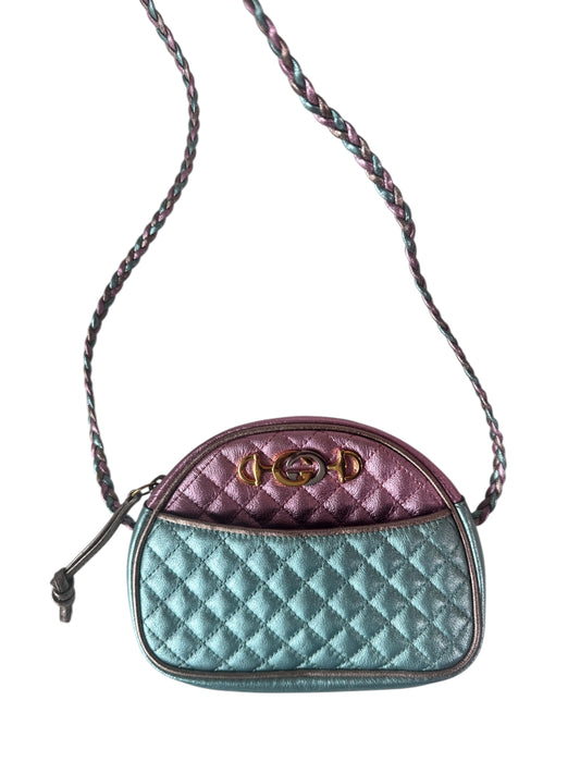 Gucci Mini Zumi Trapunata Metallic Multicolor Crossbody Bag
