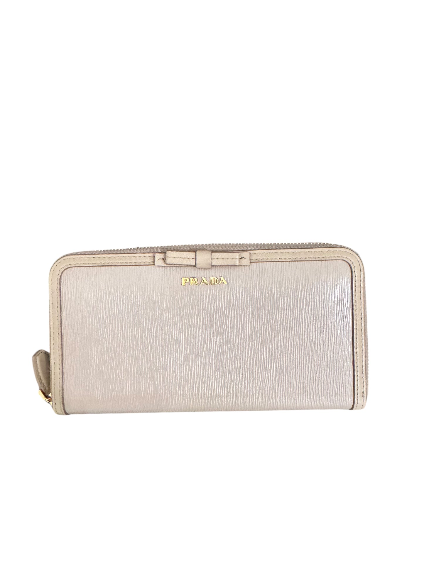 Prada Saffiano Leather Continental Zip Long Wallet