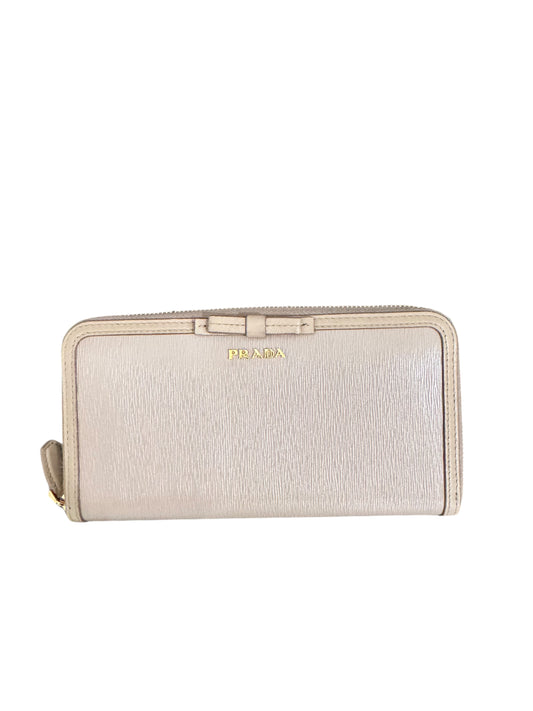 Prada Saffiano Leather Continental Zip Long Wallet