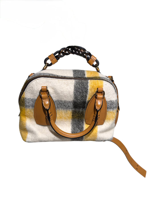 Chloe Wool/Leather Daria Handle Bag (2way)
