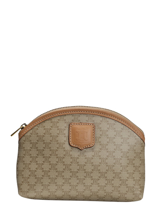 Celine Coated Canvas Vintage Cosmetic Pouch