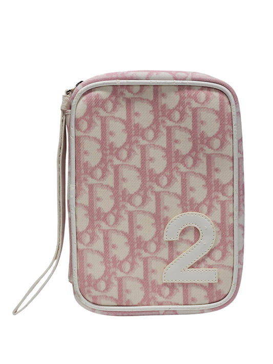 Christian Dior Coated Canvas Trotter Print Cosmetic Pouch