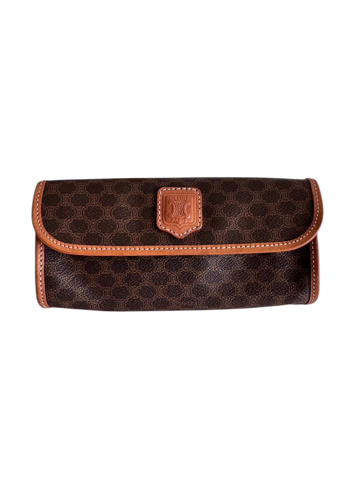Celine Macadam Canvas Vintage Pouch (Brown)