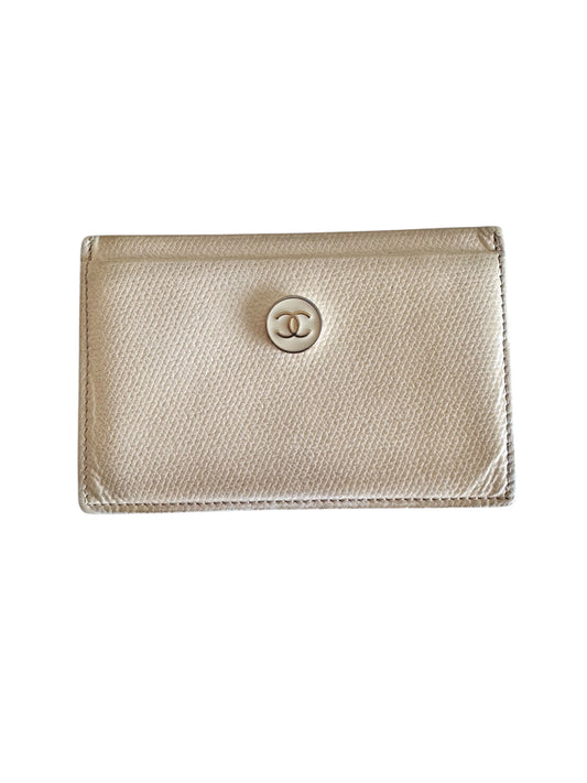 Chanel CC Button Leather Card Holder (Yellow) 2004-2005