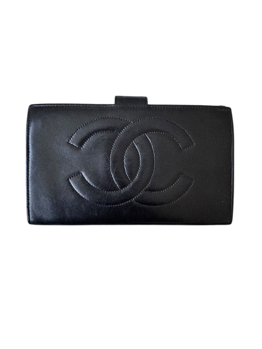 Chanel CC Timeless Lambskin Leather French Wallet 1996-1997