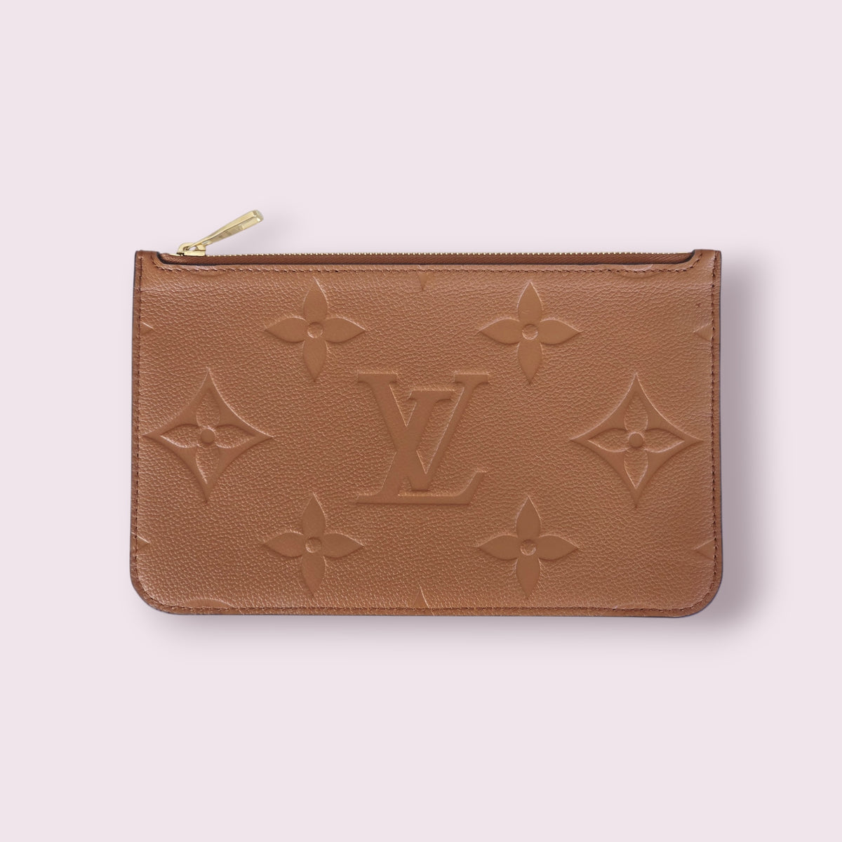 Louis Vuitton Monogram Empreinte Giant Neverfull MM Pouch (Cognac)
