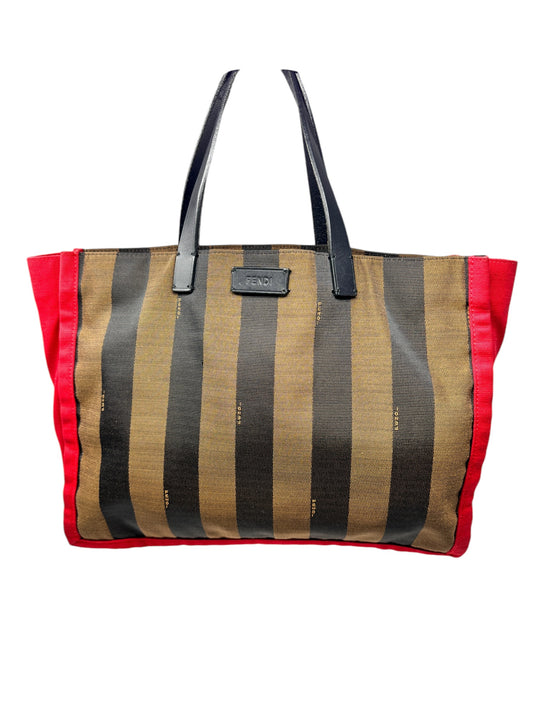 FENDI Canvas  Pecan Tote Bag