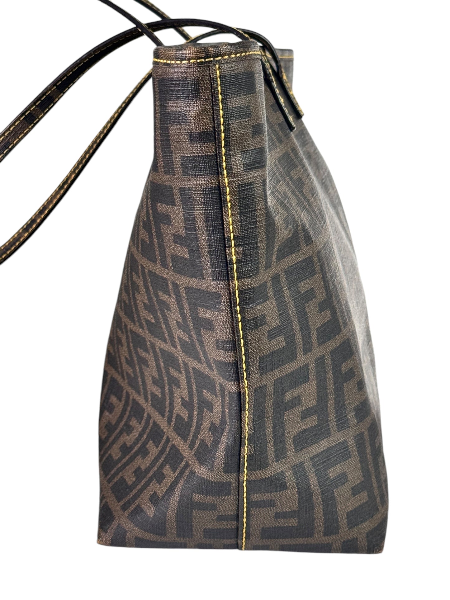 Fendi Zucca Rolled Tote Bag PVC Tote Bag Coated Canvas