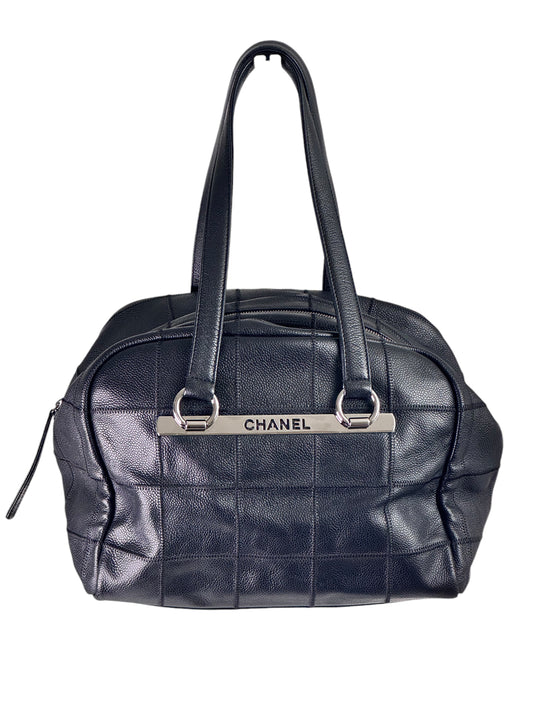 Chanel Chocolate Bar Boston Bag (2004-2005) - Black Caviar Leather