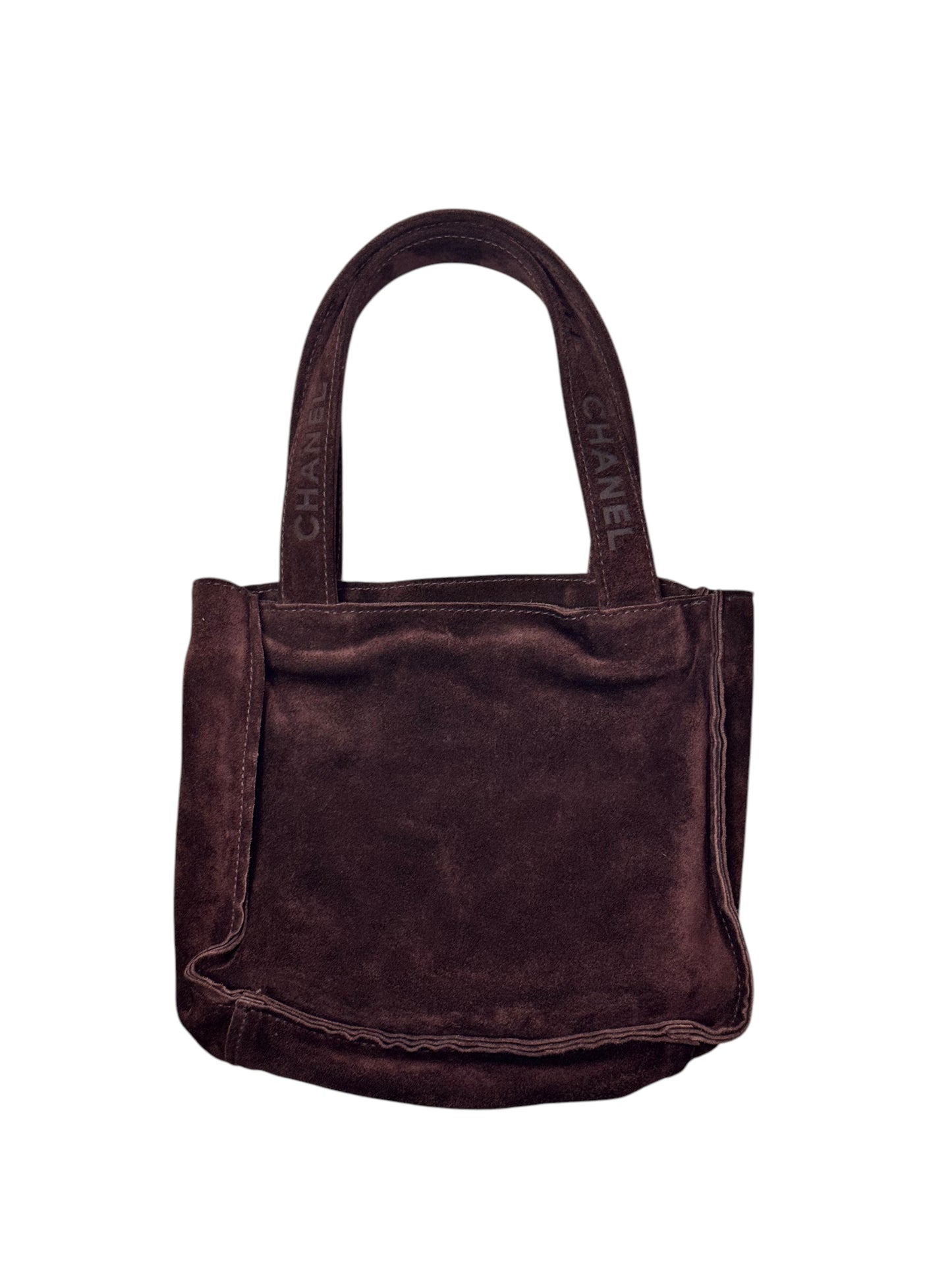Chanel Vintage Suede Mini Tote (Brown) 1996-1997
