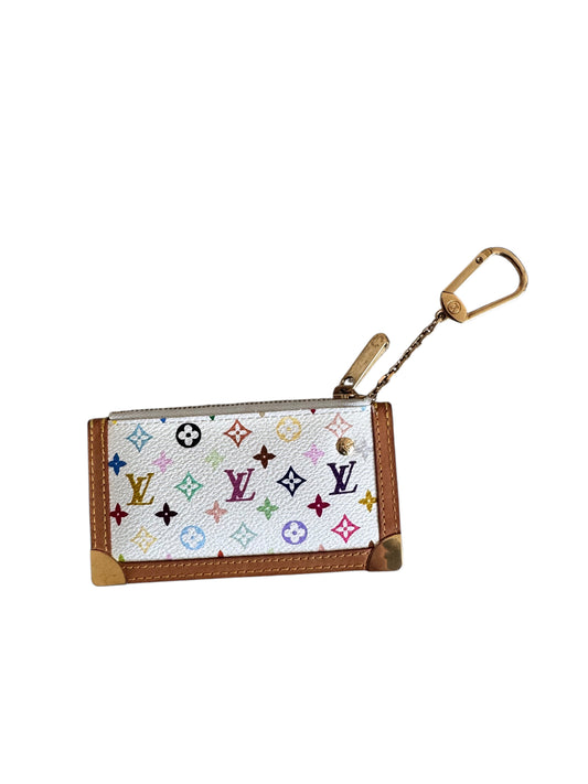 Louis Vuitton Multicolor Canvas Pochette Cles Blanc 2003