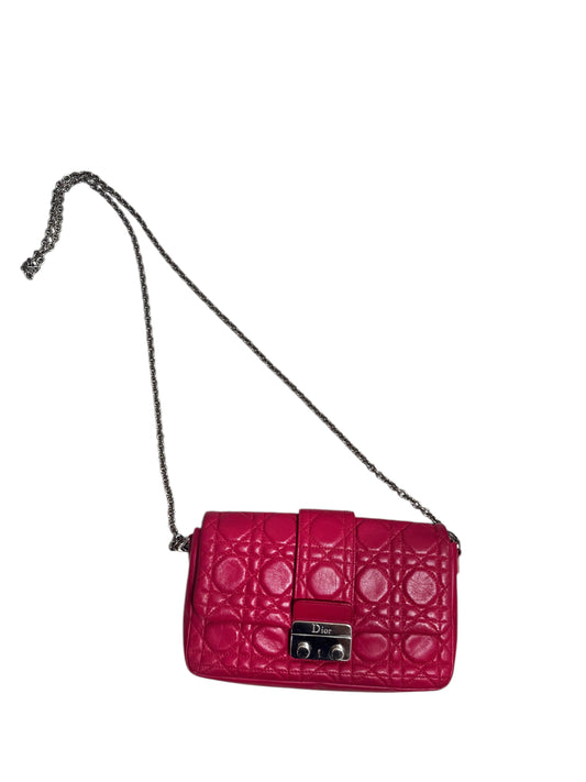 Christian Dior Lambskin Cannage Promenade Bag (Red)