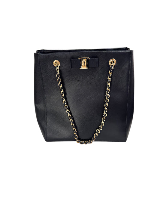 Salvatore Ferragamo Vara Bow Tote (Black)