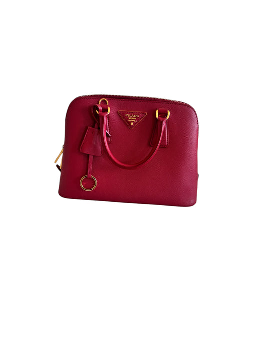 Prada Saffiano Leather Promenade 2way Tote Bag (RED)