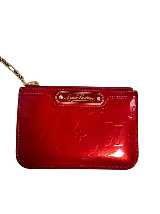 Louis Vuitton Leather Vernis Key Pouch Red 2010
