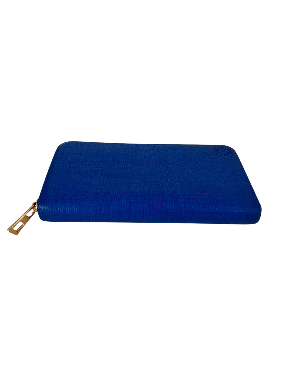 Loewe Anagram Logo Leather Continental ZIp Wallet (Blue)