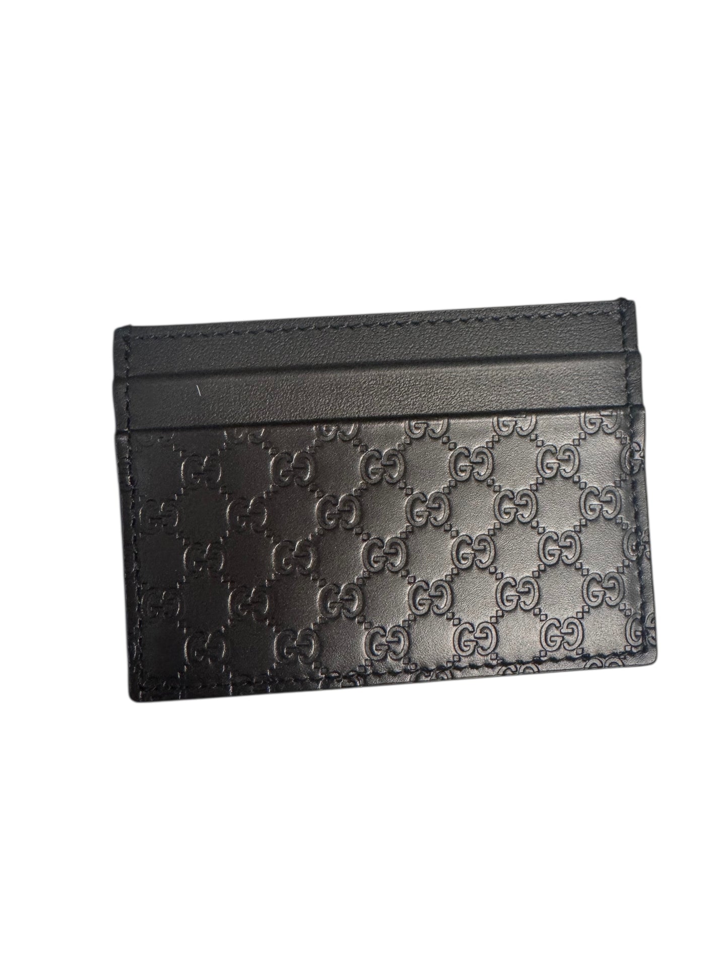 Gucci GG Microguccissima Calfskin Leather Card Case (Black)