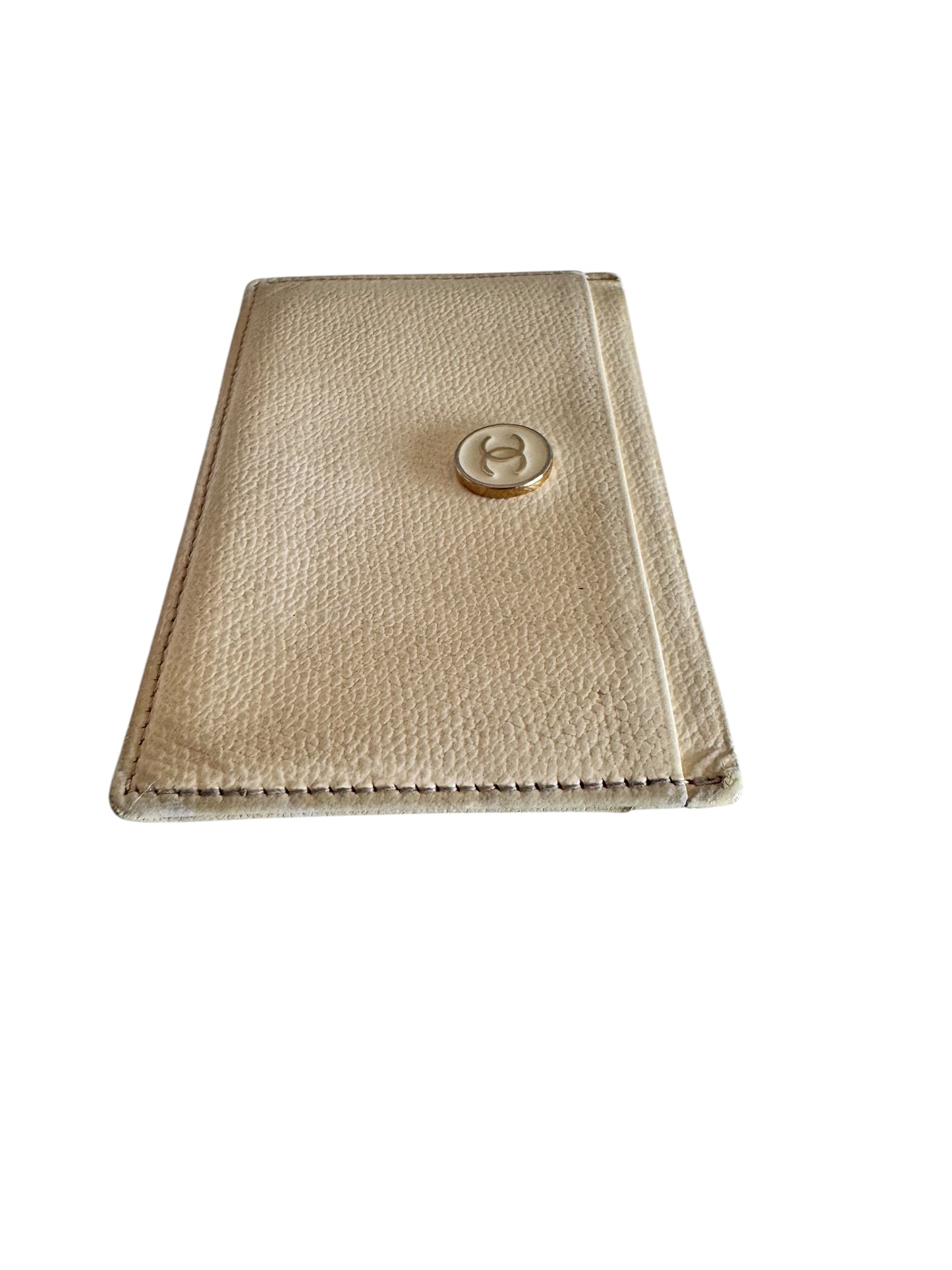 Chanel CC Button Leather Card Holder (Yellow) 2004-2005