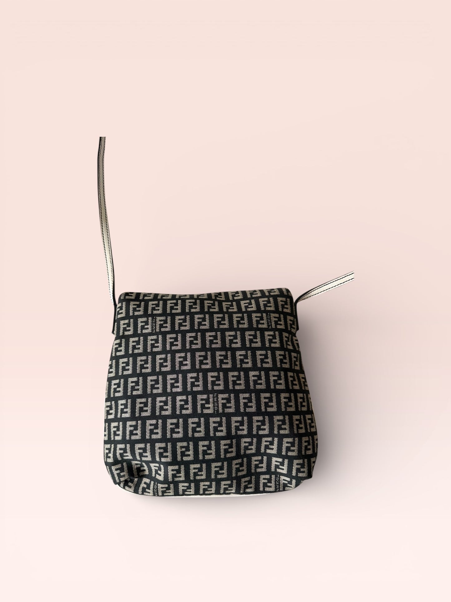Fendi FF Canvas Zucchino Crossbody Bag