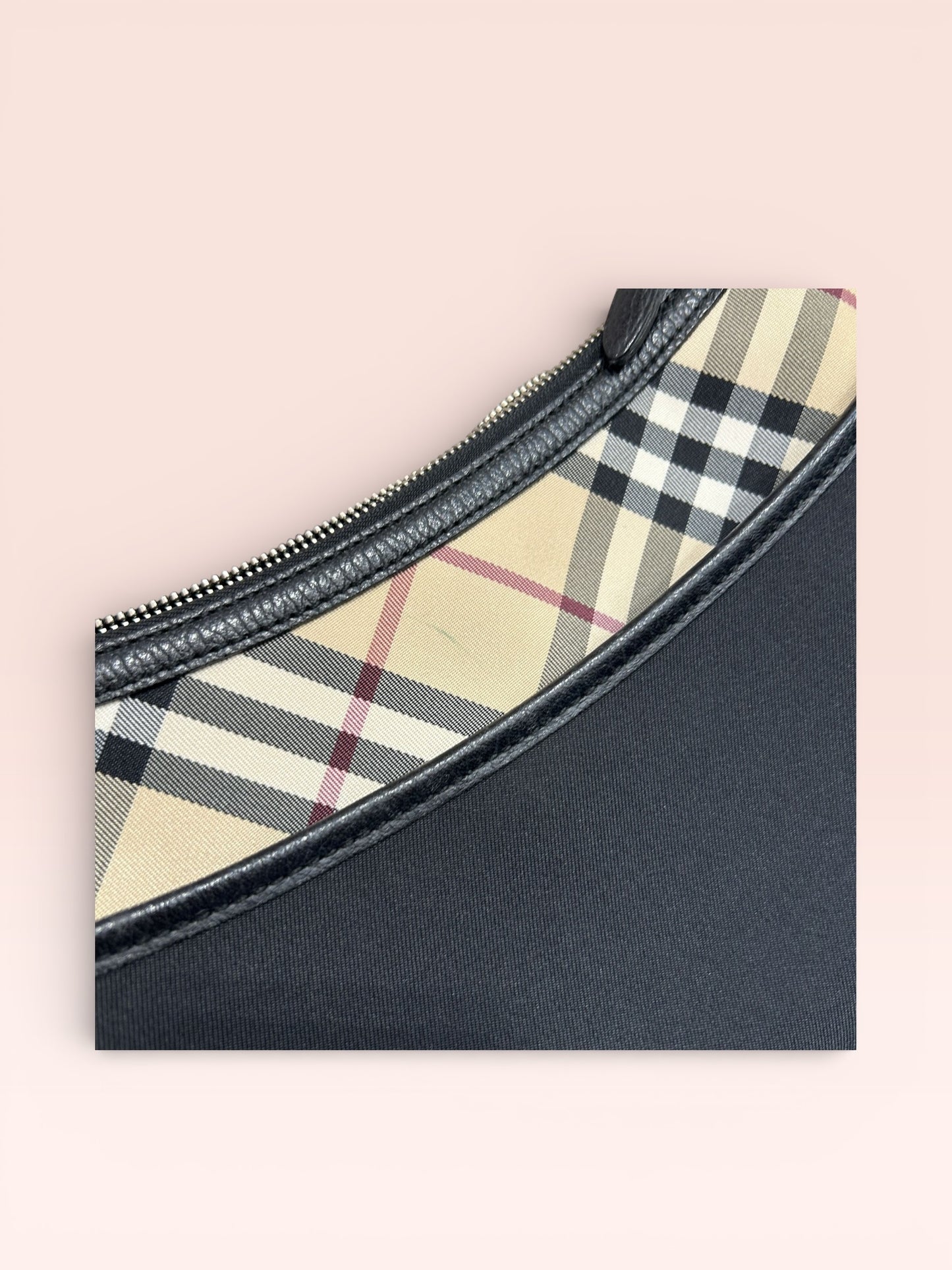 Burberry Canvas Nova Check Shoulder Bag