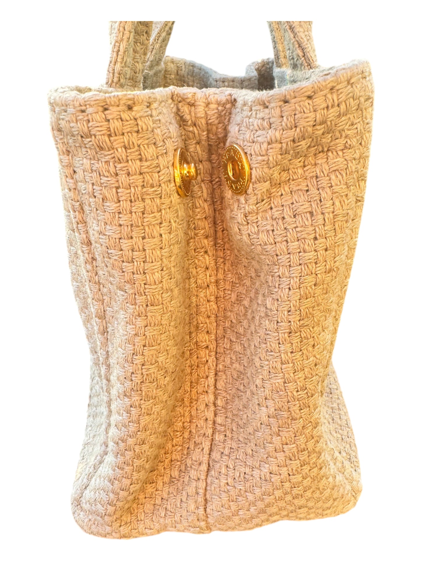 Prada Canapa Raffia Tote Bag with Strap