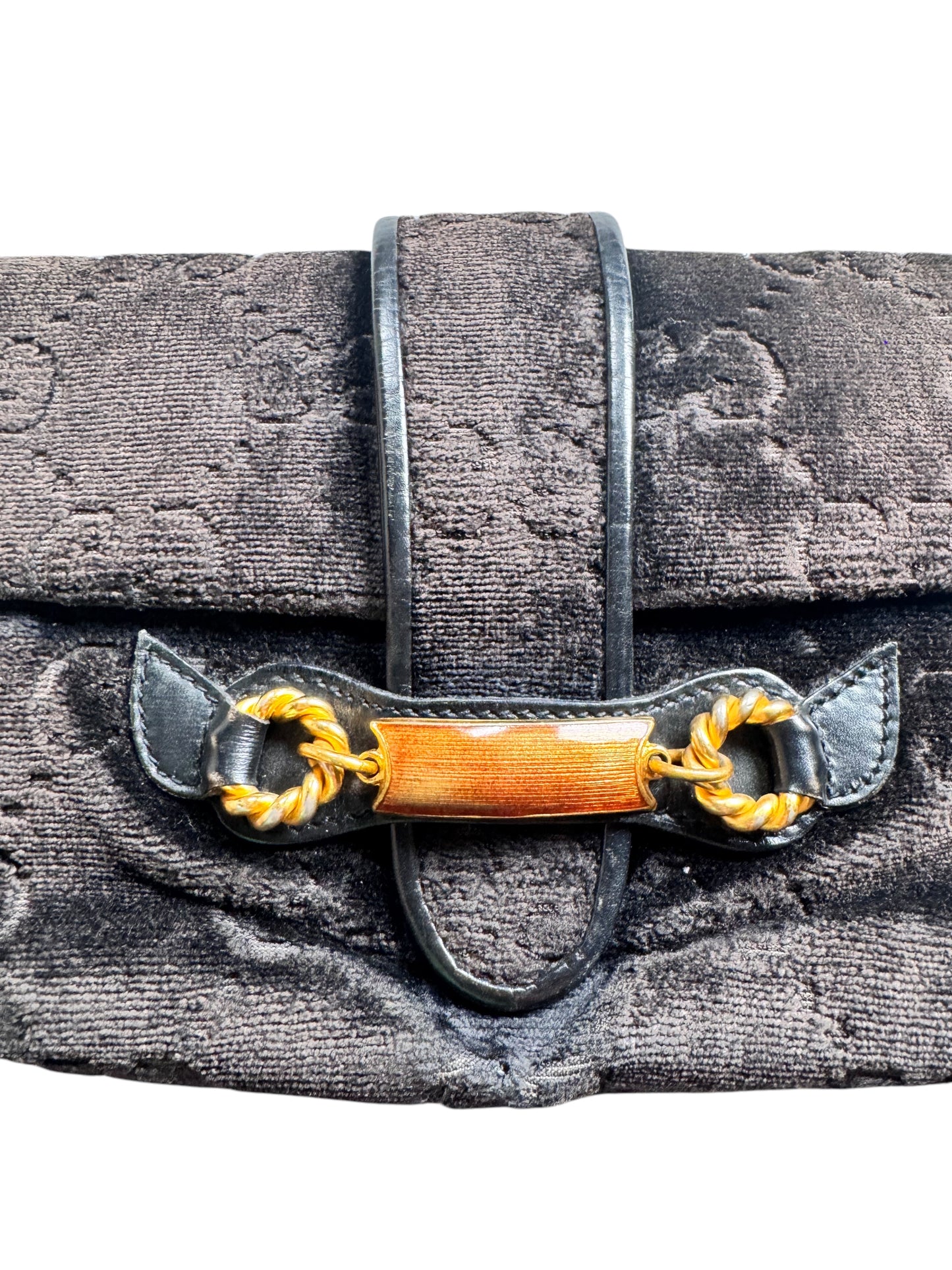 Gucci Vintage Velour Clutch Bag