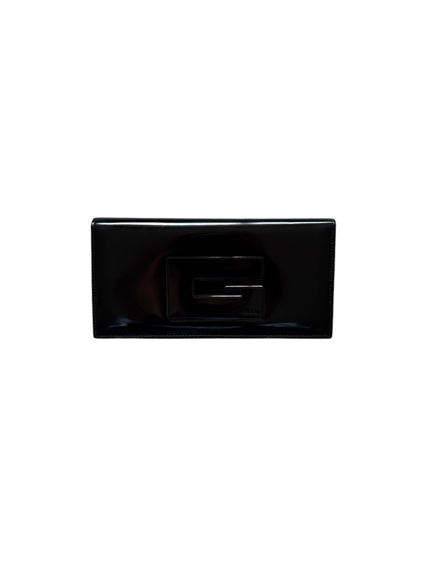Gucci Patent Leather Vintage Long Wallet - Black