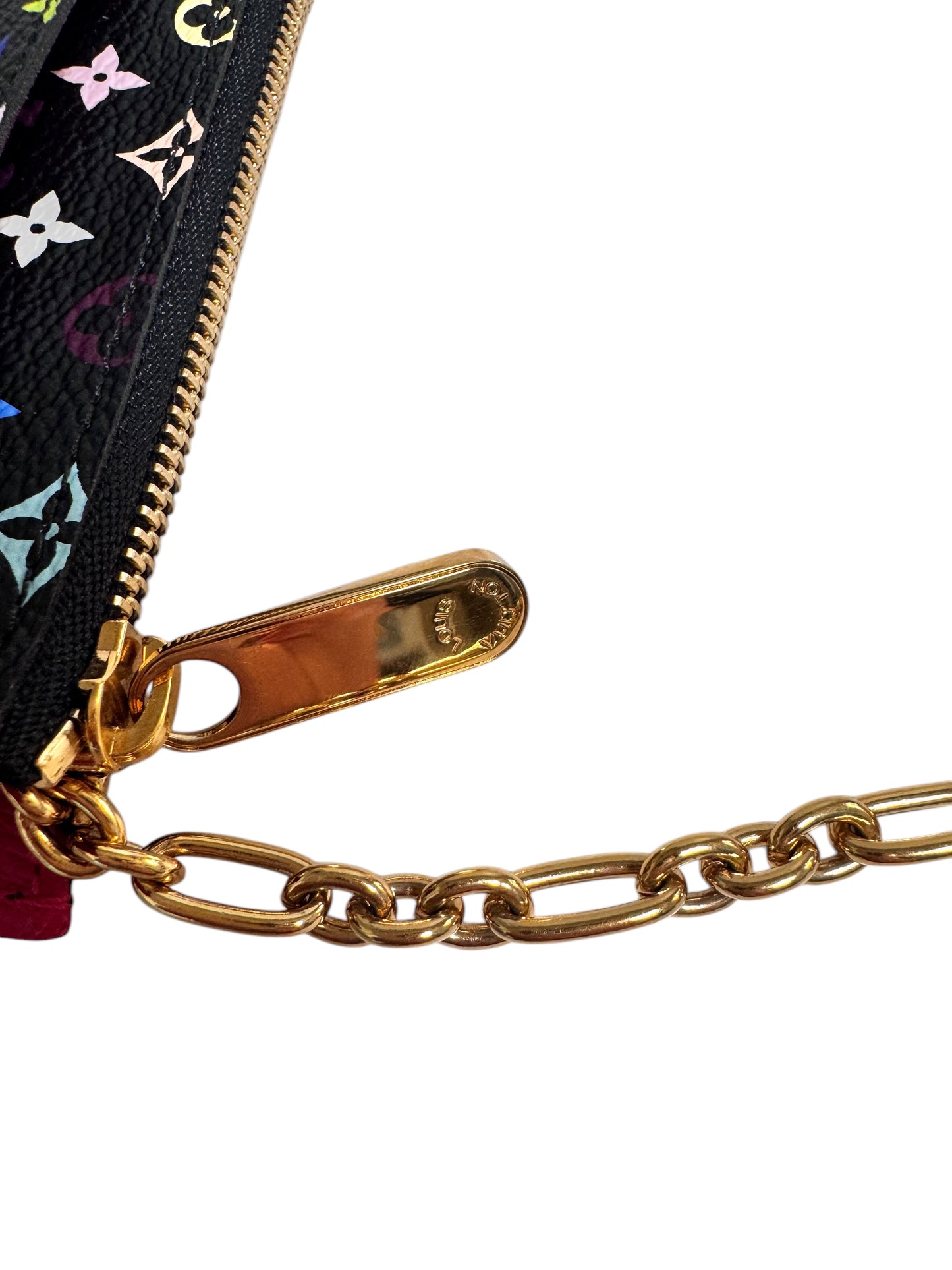 Louis Vuitton Monogram Canvas Multicolor Pochette Cles (Takashi Murakami Edition) Noir 2011