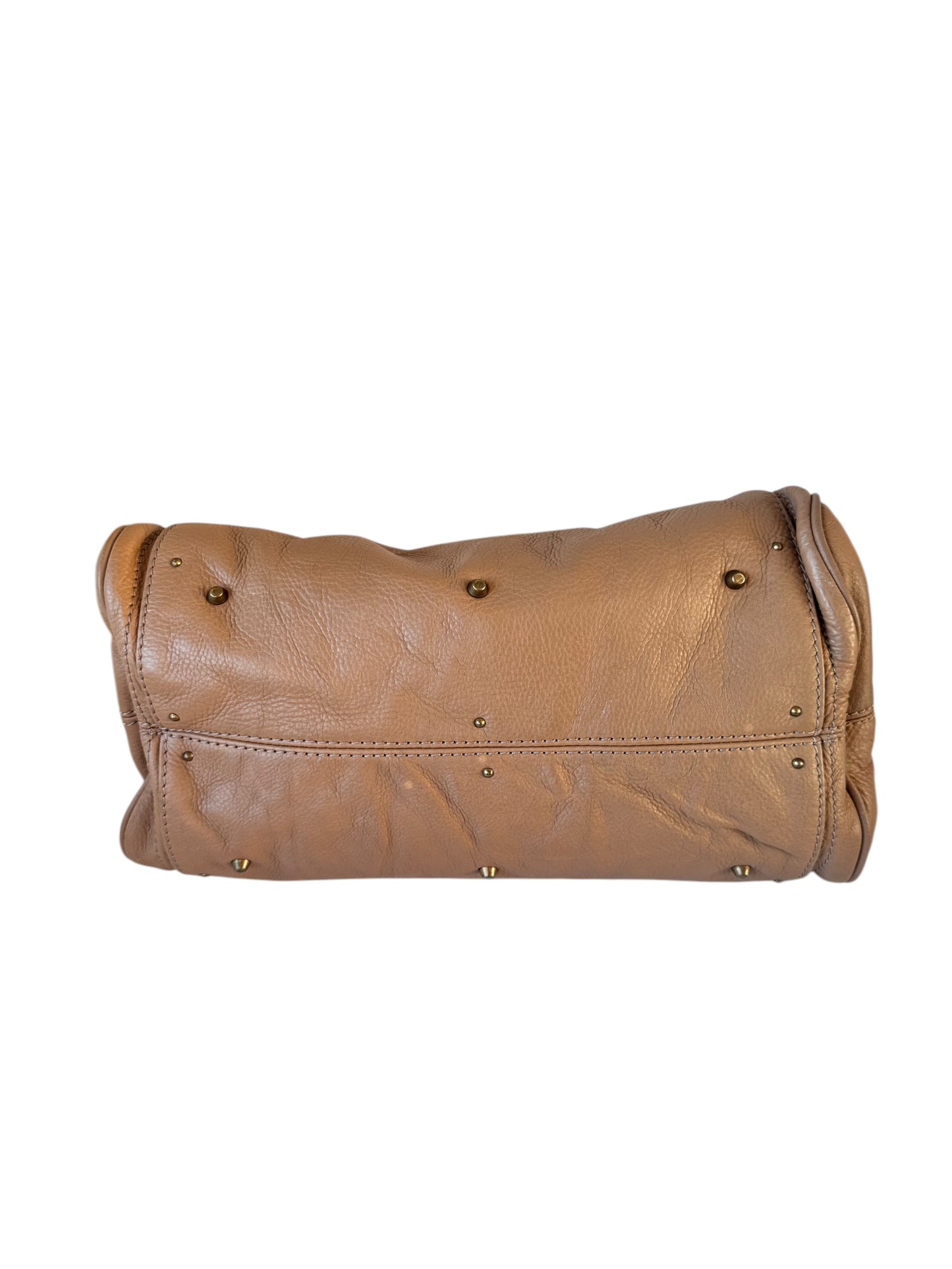Chloe Paddington Leather Medium Shoulder Bag Beige