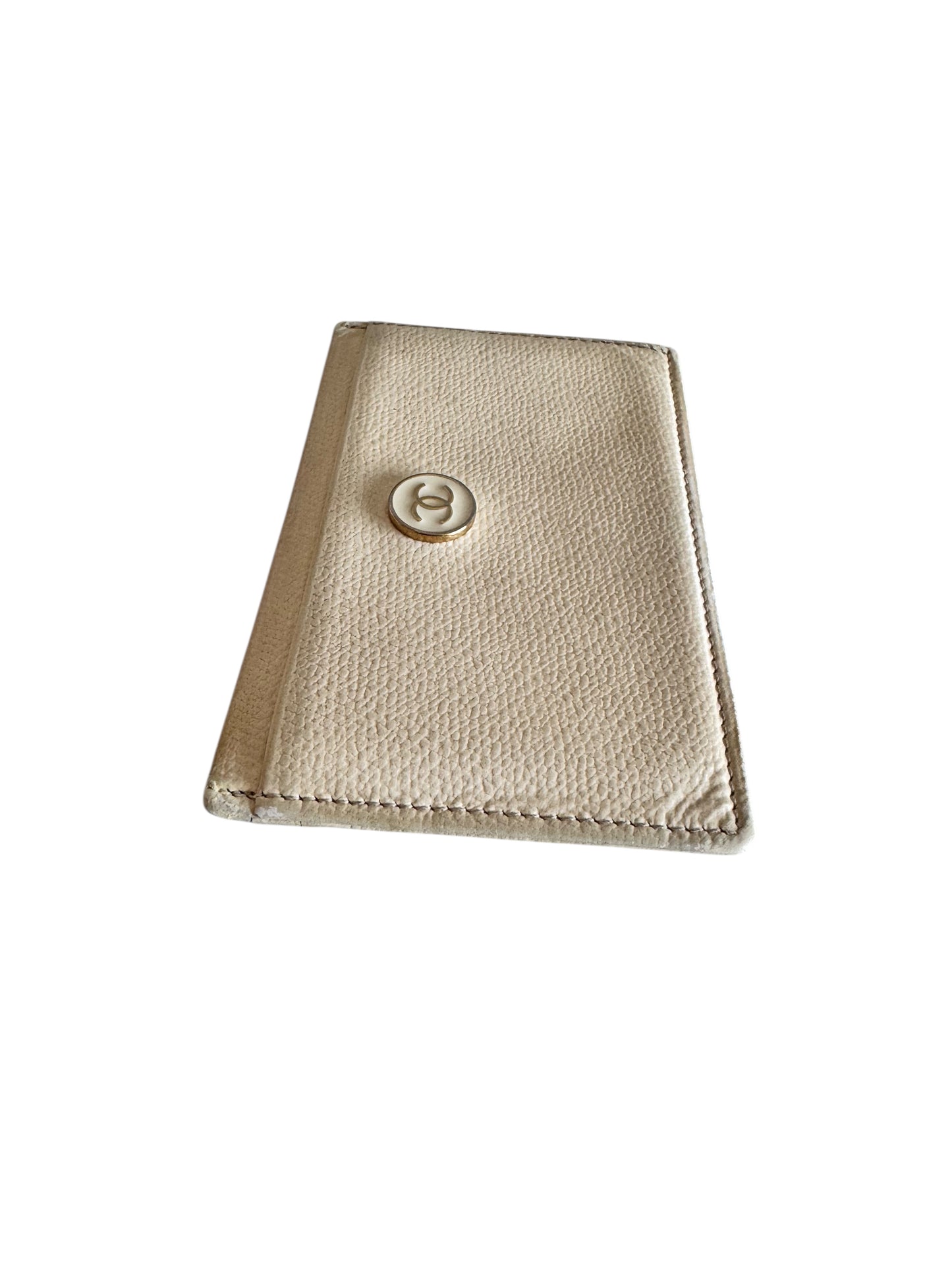Chanel CC Button Leather Card Holder (Yellow) 2004-2005