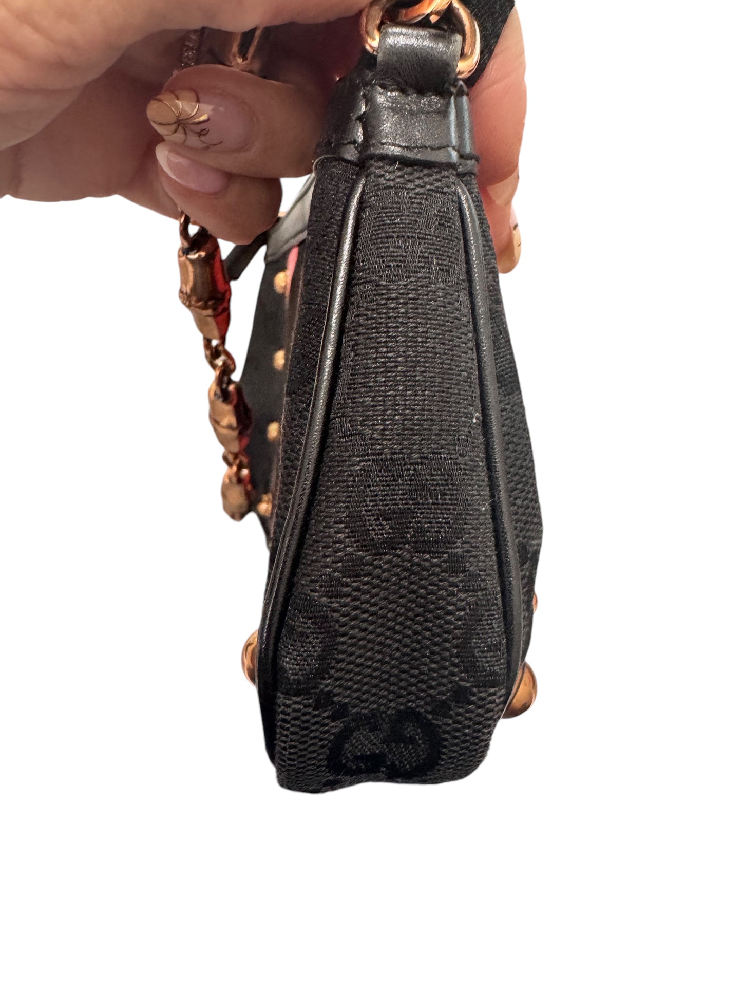 Gucci GG Canvas Web Studded Chain Clutch (Limited Edition)
