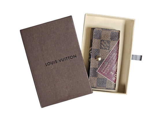 Louis Vuitton Damier Ebene 4-ring Key Holder (2009 Label Collection)          0004