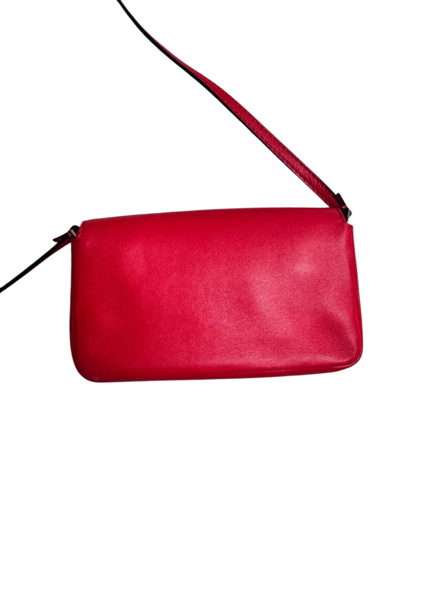 Fendi Micro Baguette Crossbody Bag (Red)