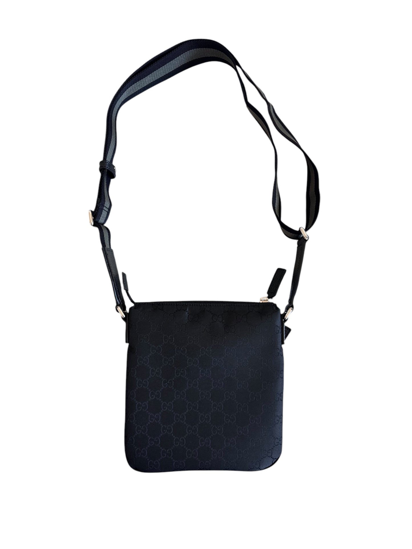 Gucci Sherry Nylon GG Messenger Bag - Black