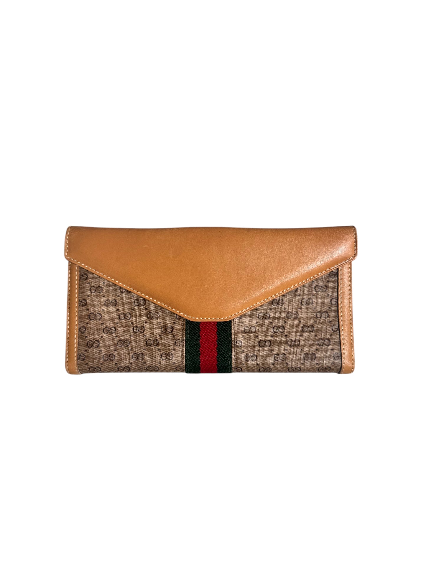 Gucci Vintage Web Stripe Long Supreme Wallet