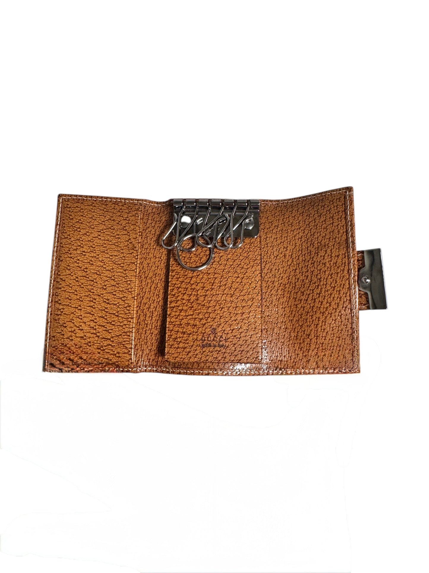 Gucci Canvas 6 Ring Key Case (Brown/Blue)