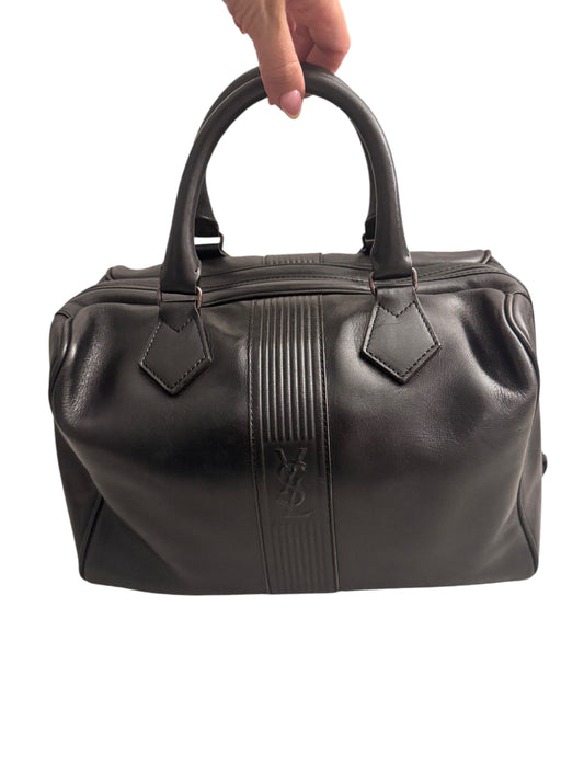 Yves Saint Laurent Leather Bauletto Vintage Boston Bag