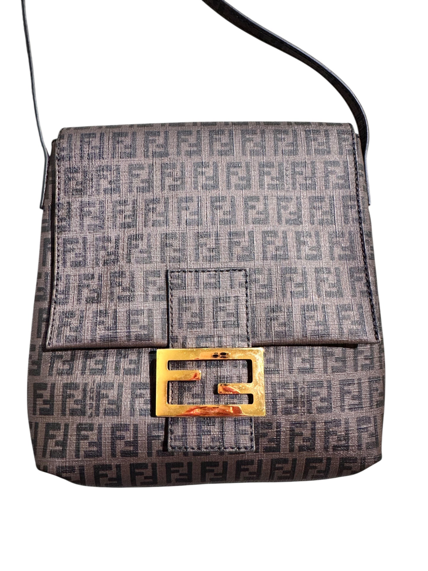 Fendi Coated Canvas Zucchino Spalmati Crossbody Bag