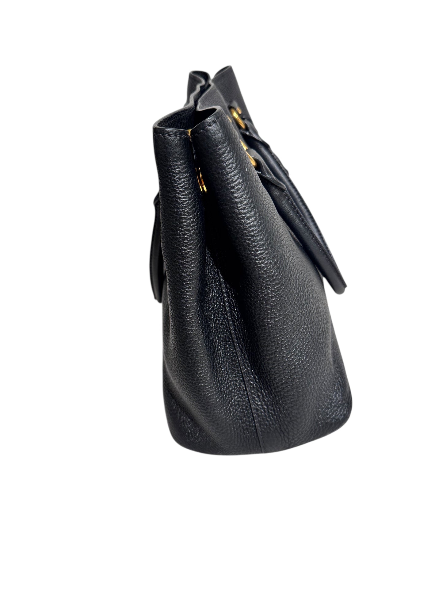 Prada Leather Vitello Daino Tote 2way (Black)
