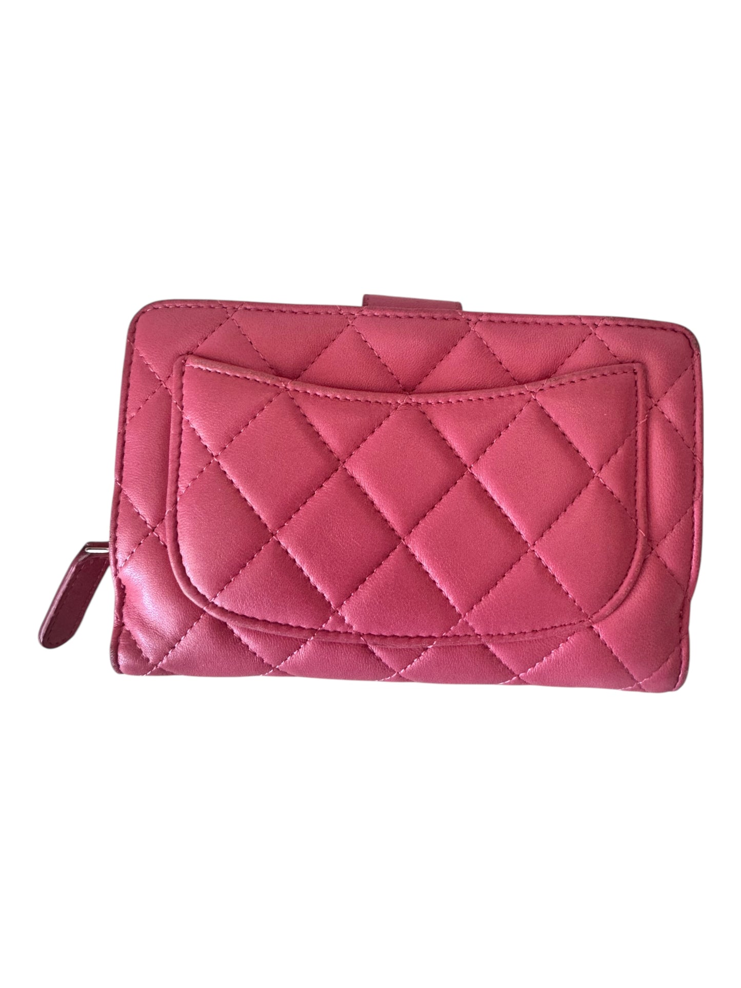 CHANEL Matelasse Lamb Skin Coco Mark Bi-fold Wallet (Pink) 2012 17