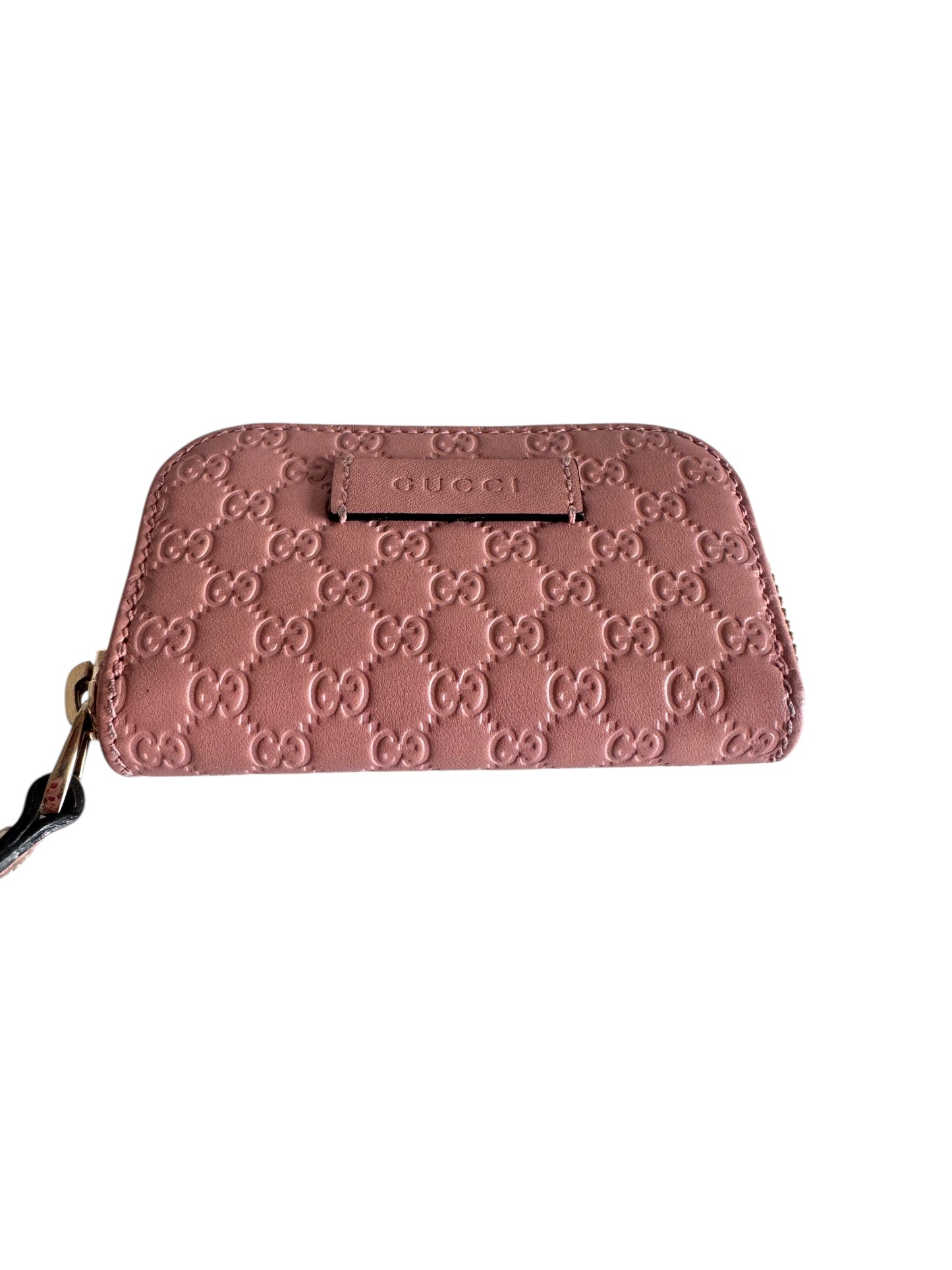 GUCCI Micro Guccissima Leather Coin Pouch Pink