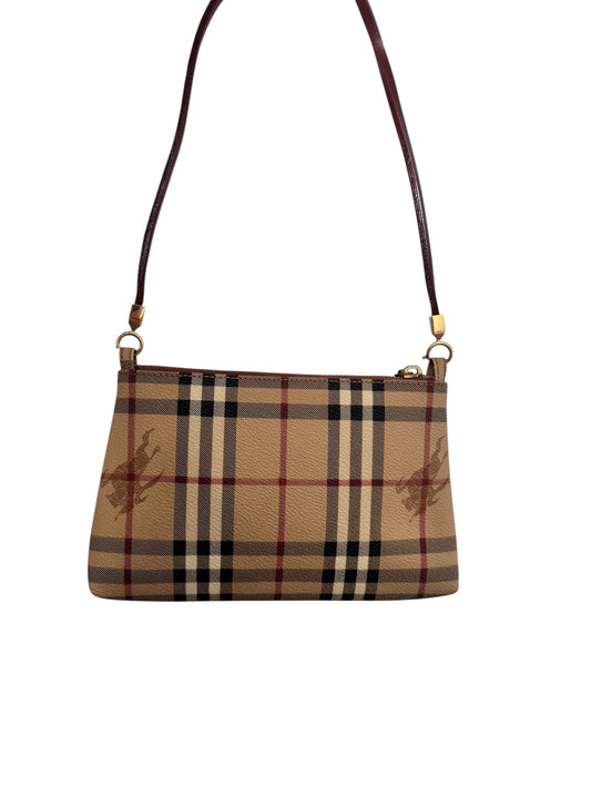 Burberry Coated Canvas Haymarket Pochette Shoulder Bag