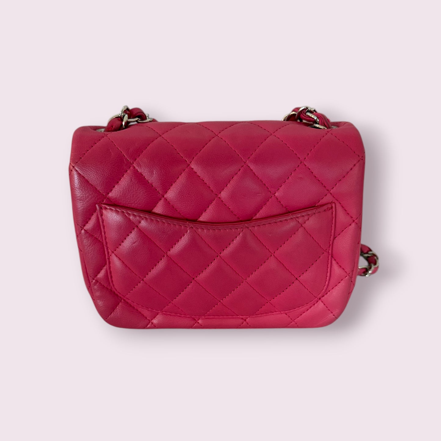 Chanel Lambskin Classic Mini Square Single Flap 2014