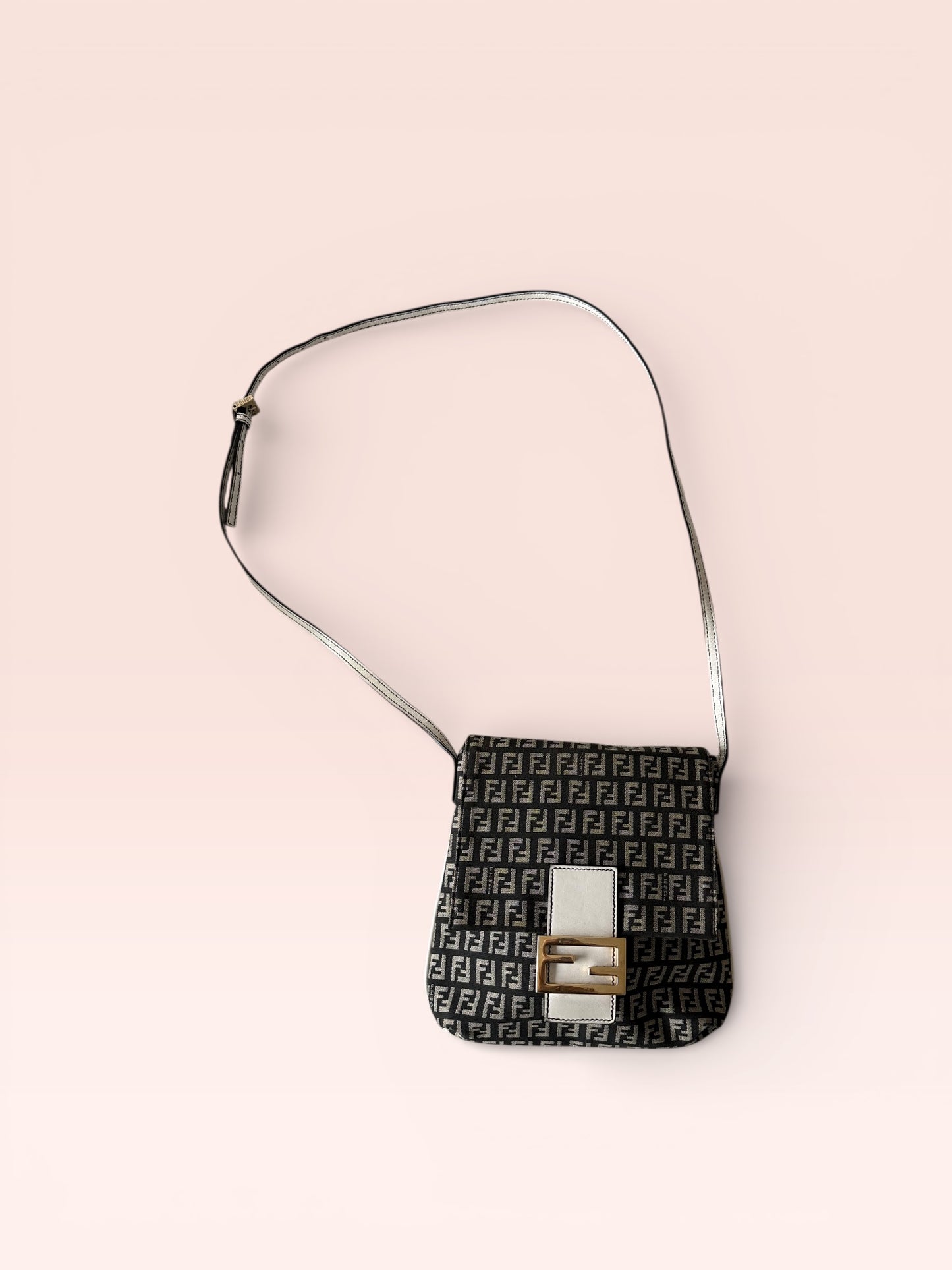 Fendi FF Canvas Zucchino Crossbody Bag