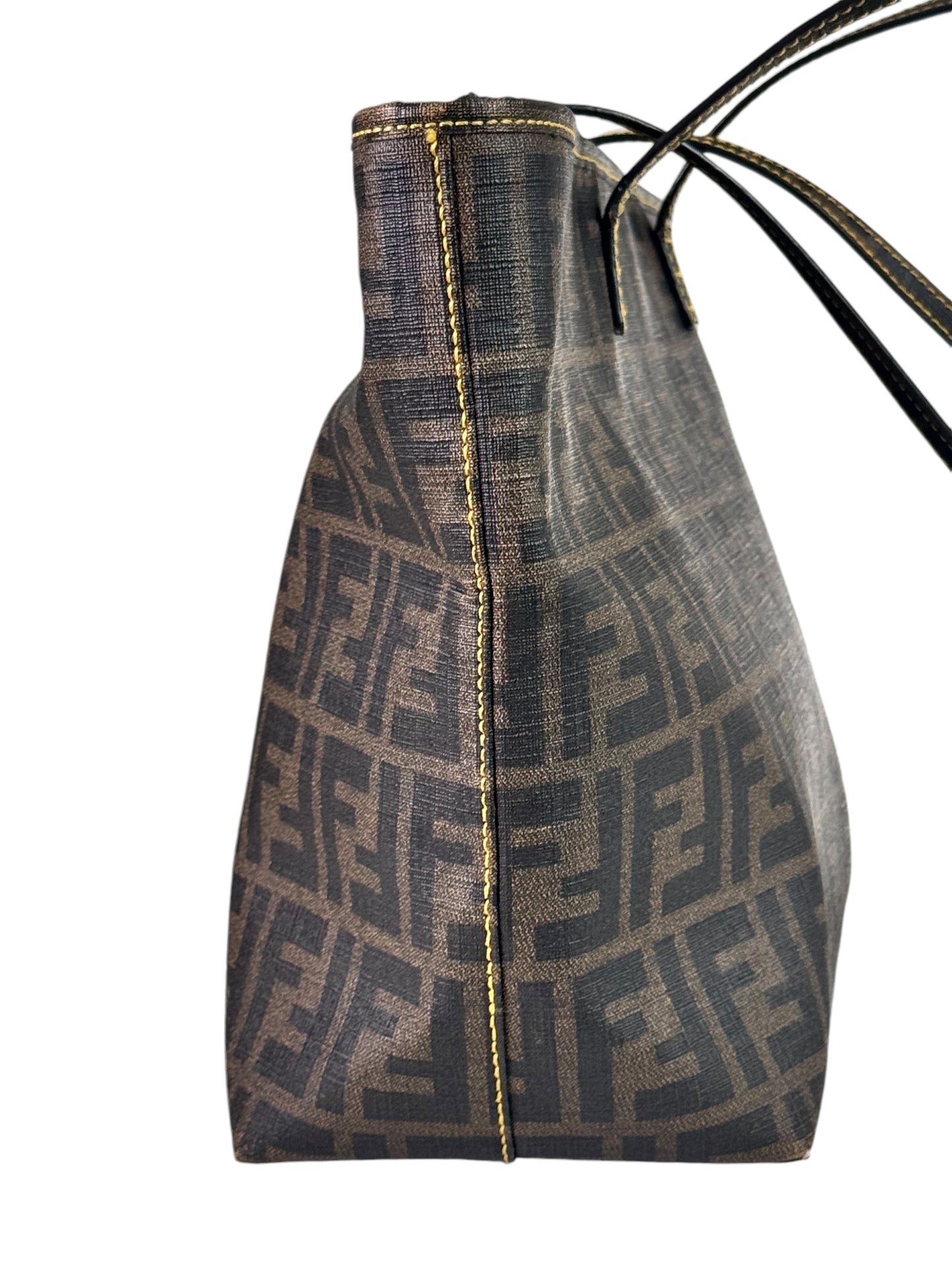 Fendi Zucca Rolled Tote Bag PVC Tote Bag Coated Canvas